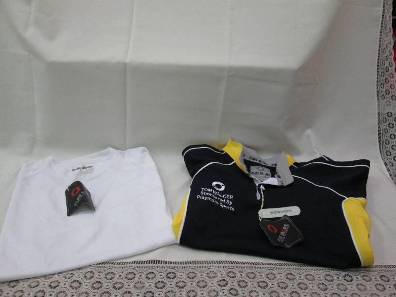 One all white performance rugby shi...