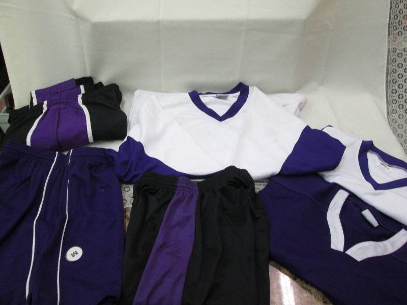 Dark purple, white, and black color...