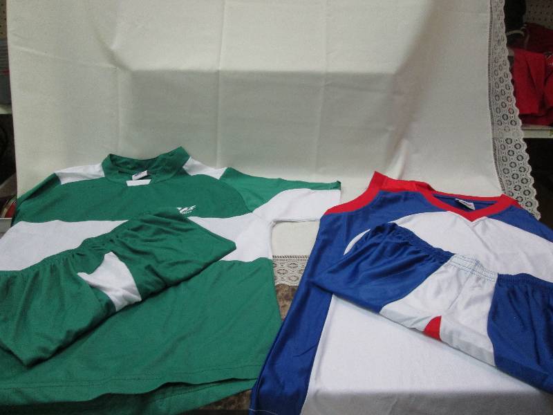 Red white, and blue shirt with matc...