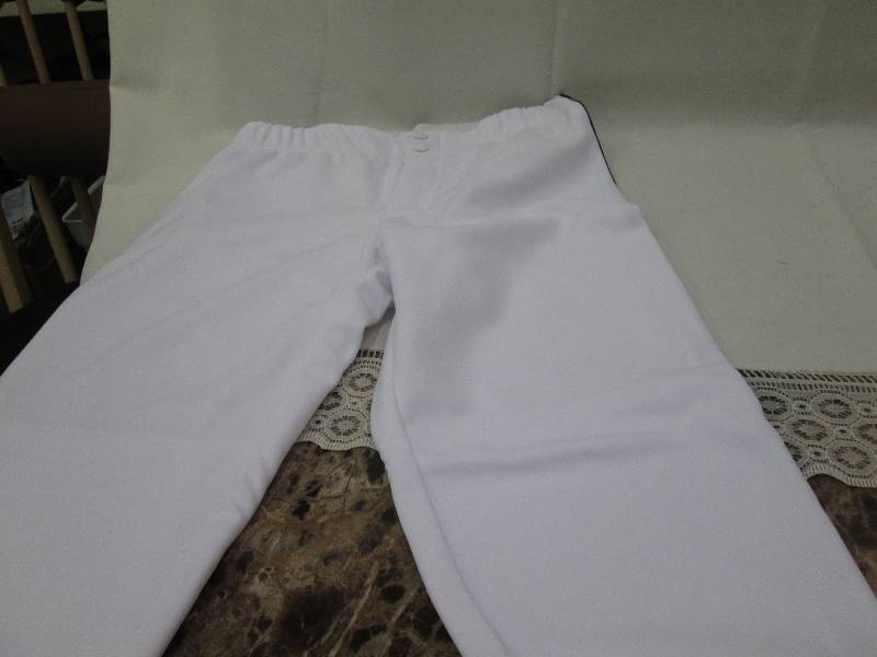 White pants with black pinstripe on...