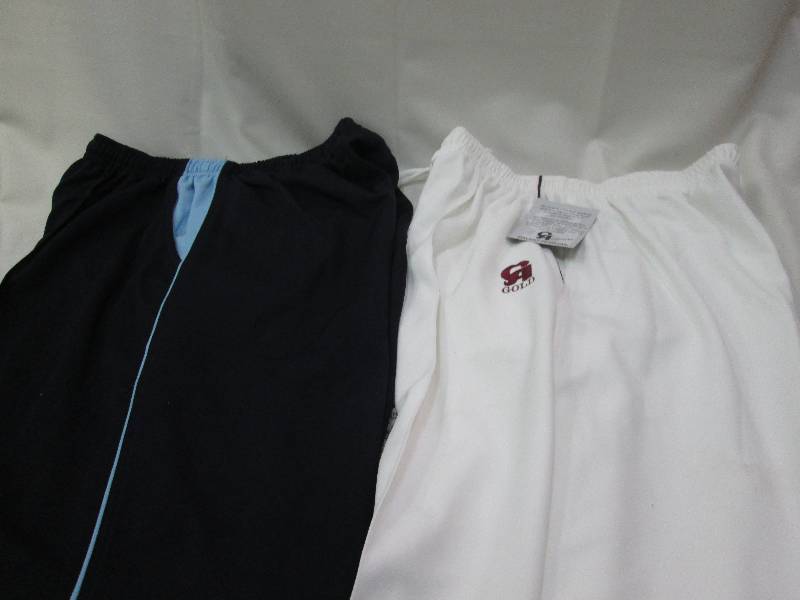 white with maroon pinstripe (2) and...
