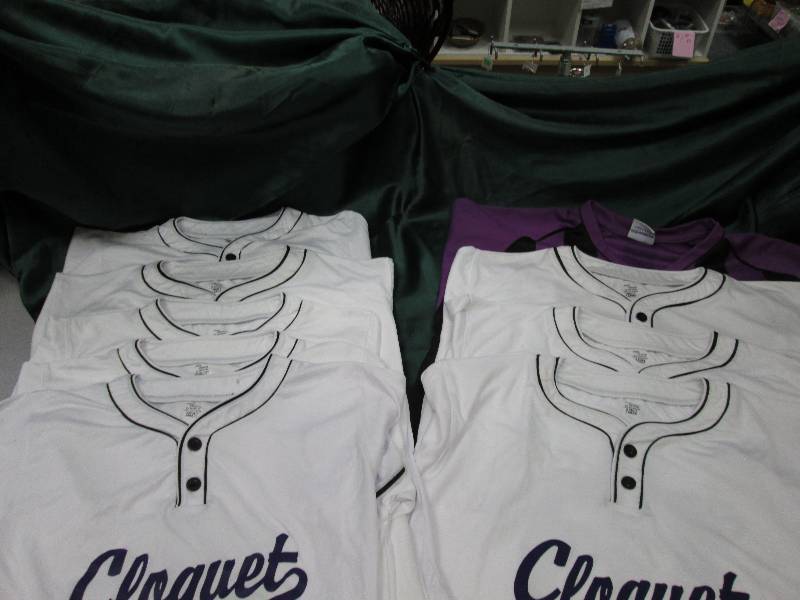 9 short sleeved shirts with Cloquet...