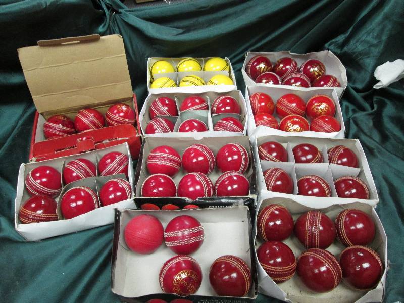 52 red cricket balls and 6 yellow c...