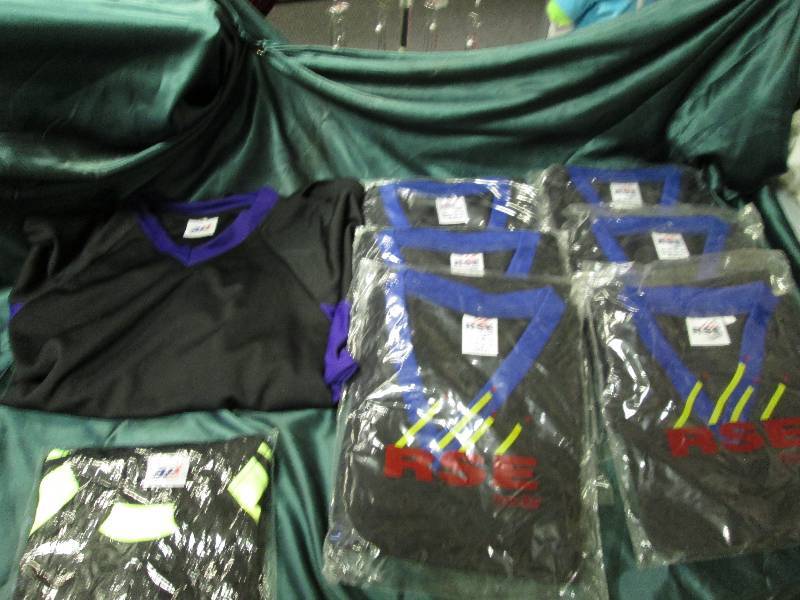 6 RSE black and blue shirts 3- XL 2...