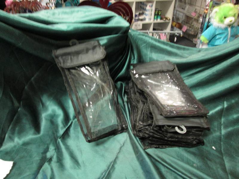 29 black fabric with clear front an...