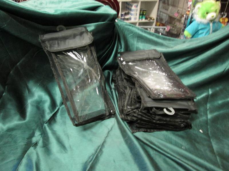 29 black fabric with clear front an...