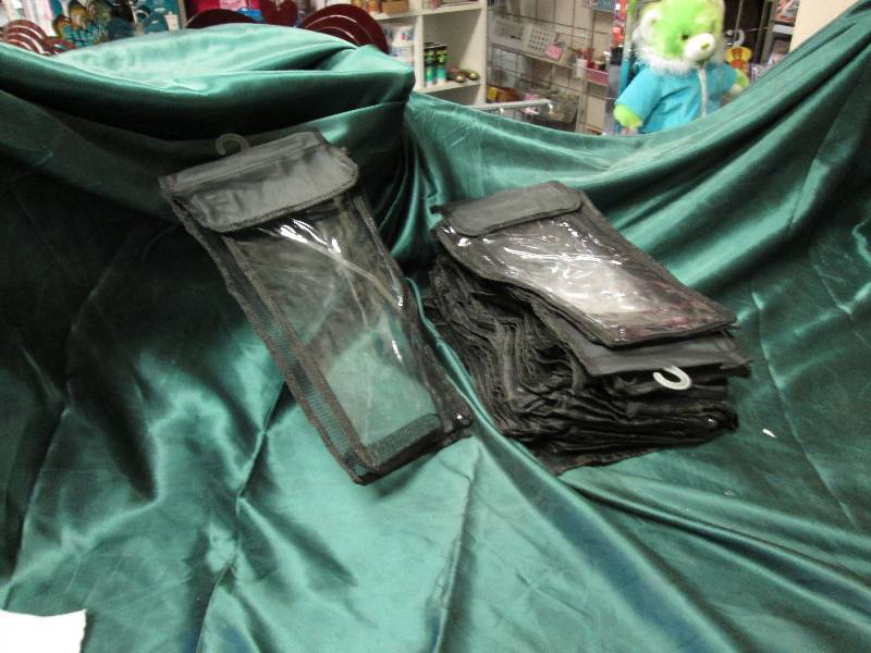 29 black fabric with clear front an...