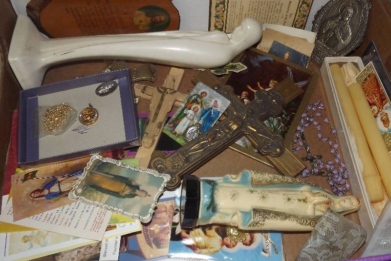 Religious Item Charm Rosary Catholic Items & More Lot