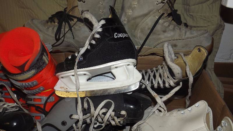 Ski Boots, Skates, Hockey Skates and More Lot