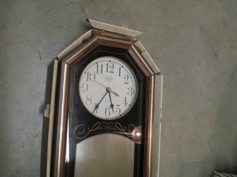 New in package vintage Elgin Clock,...