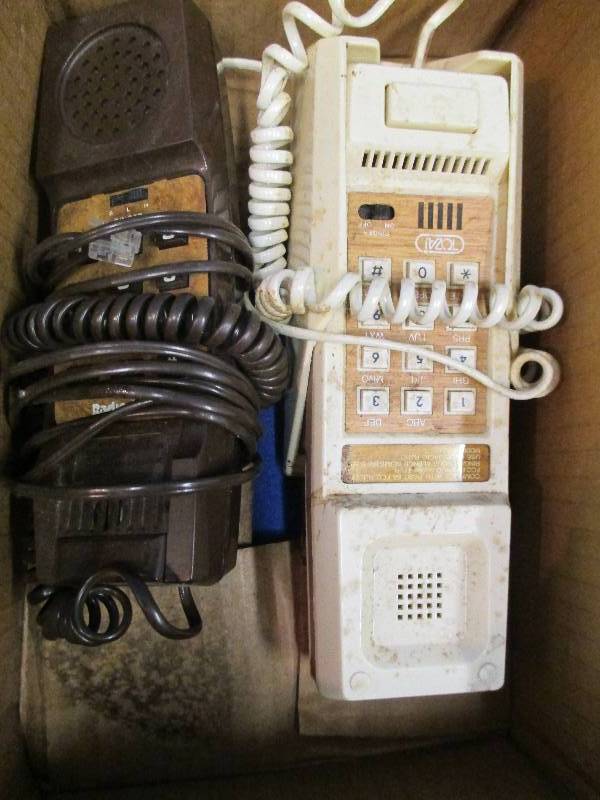 2 vintage push button phones...