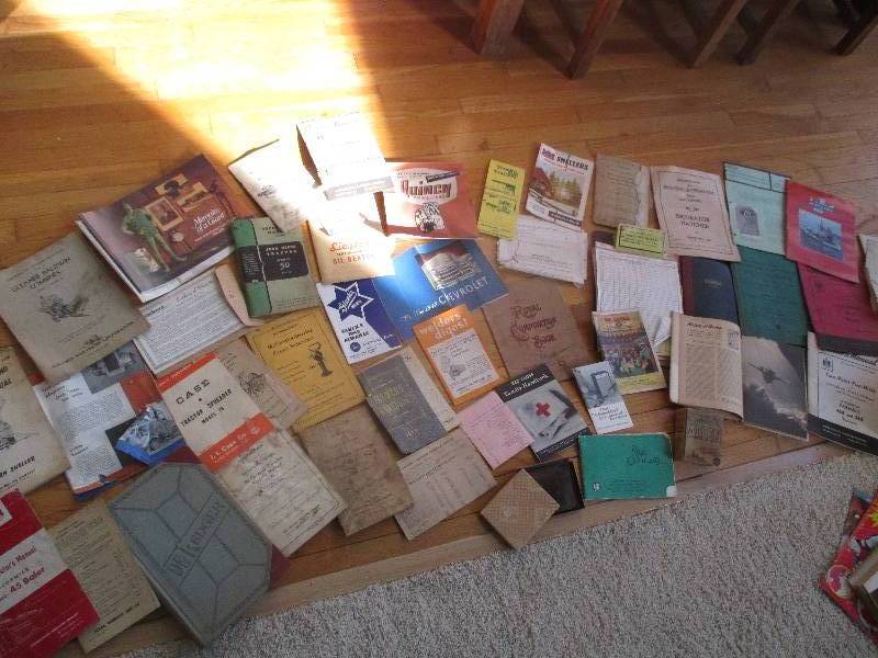 Lot of vintage tractor car and othe...