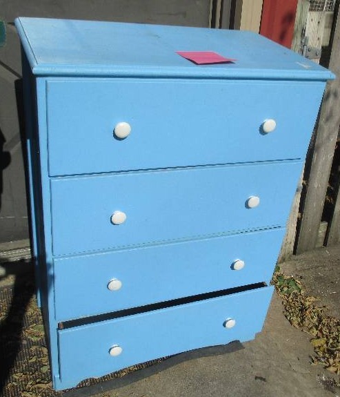 Blue painted dresser...