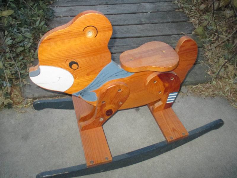 All wood rocking horse...