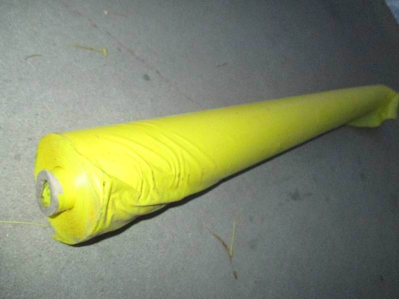 Large roll of yellow plastic, great...