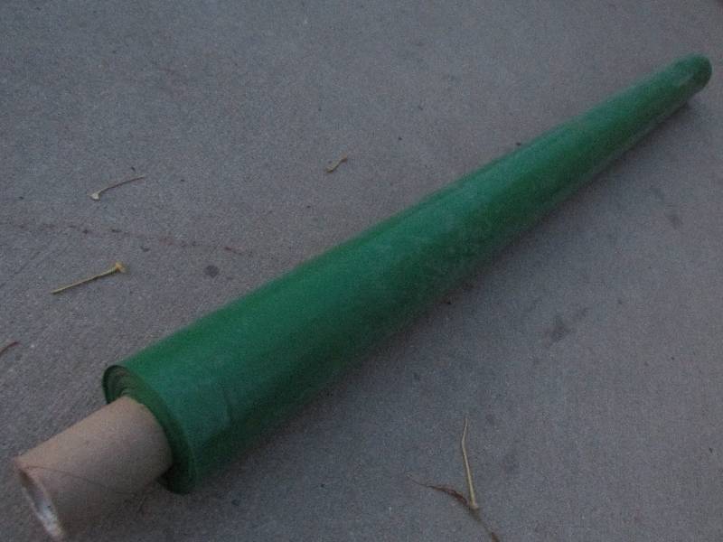 Large roll of green plastic, great ...