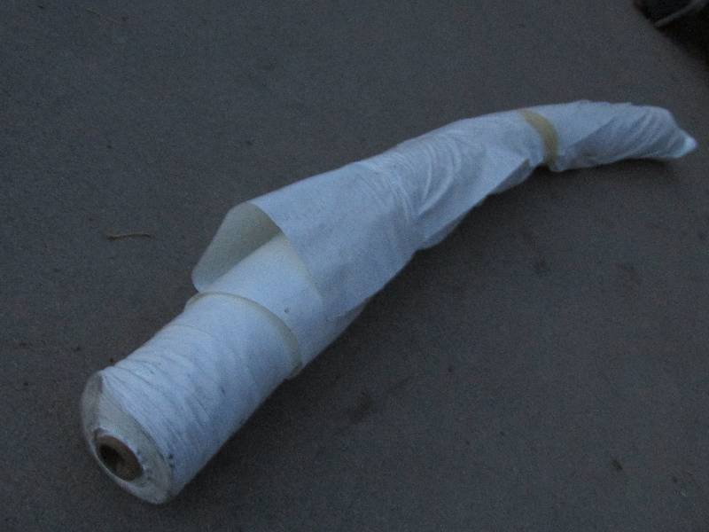 Large roll of white plastic, great ...