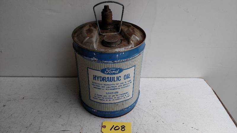 lot 108 image: Ford 5 Gallon Hydraulic Oil Can...