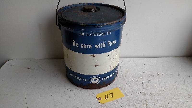 lot 117 image: Pure 5 Gallon Oil Can...