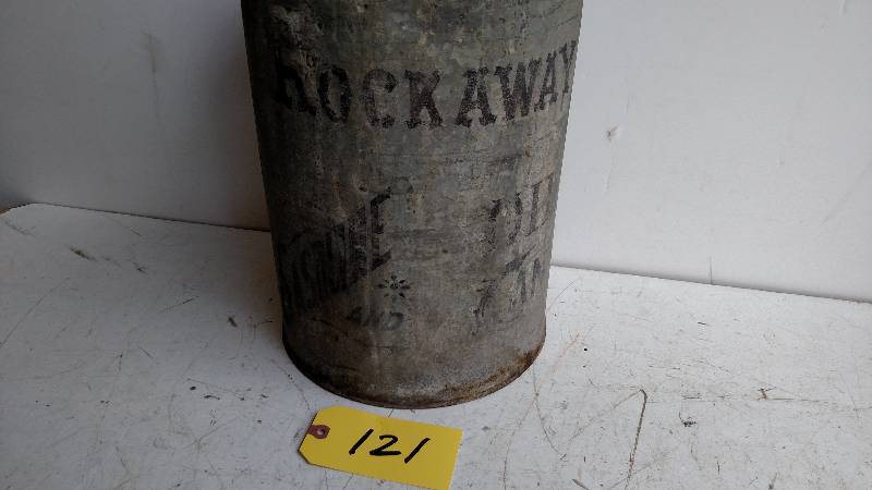 lot 121 image: Rockaway Gasoline & Oil Galvanized ...