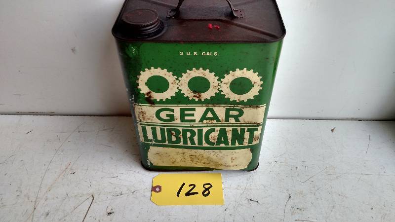 lot 128 image: Gear Lubricant 2 Gallon Oil Can...