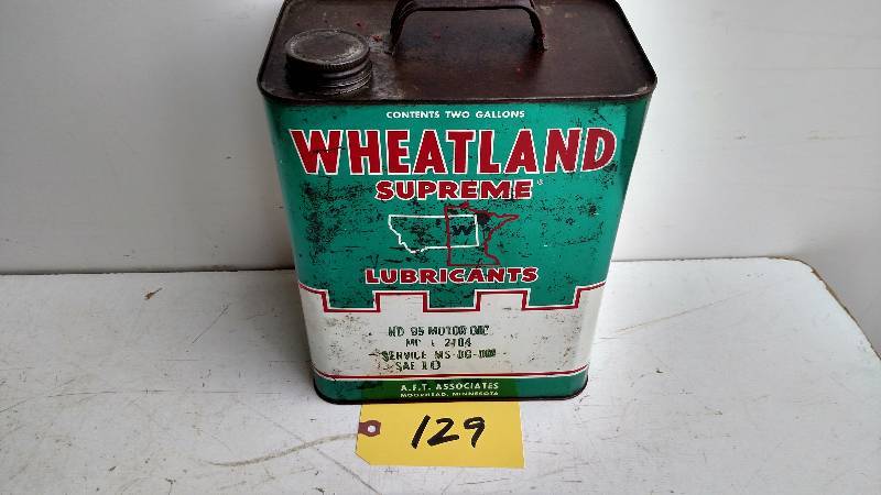 lot 129 image: Wheatland Supreme 2 Gallon Oil Can...