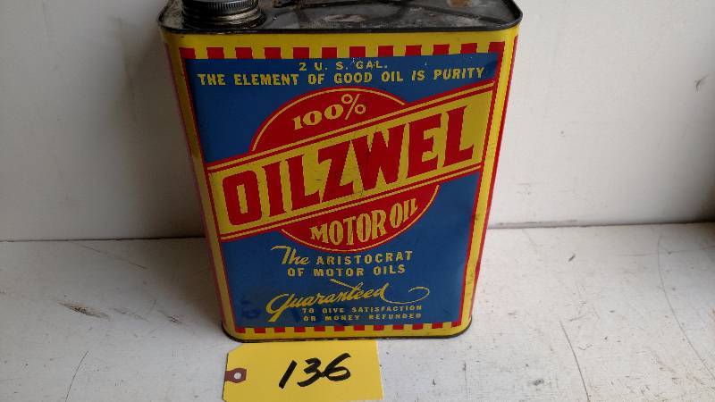 lot 136 image: Oilzwel 2 Gallon Oil Can...
