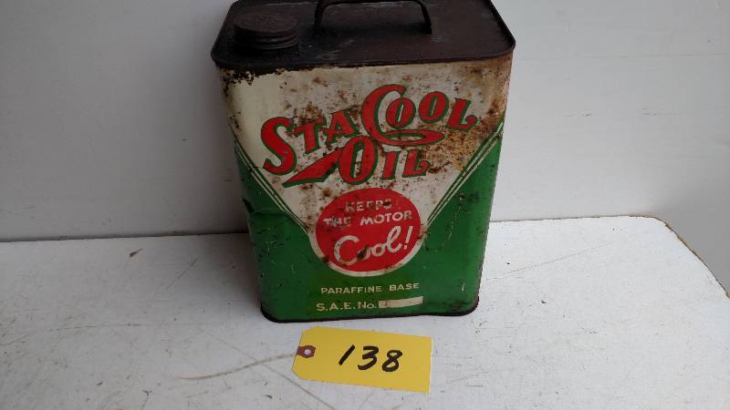 lot 138 image: StaCool 2 Gallon Oil Can...