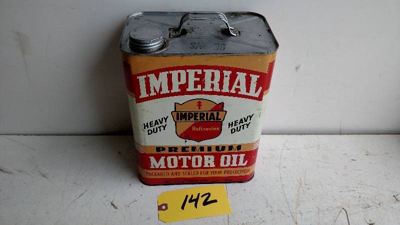 lot 142 image: Imperial Surpeme 2 Gallon Oil Can...