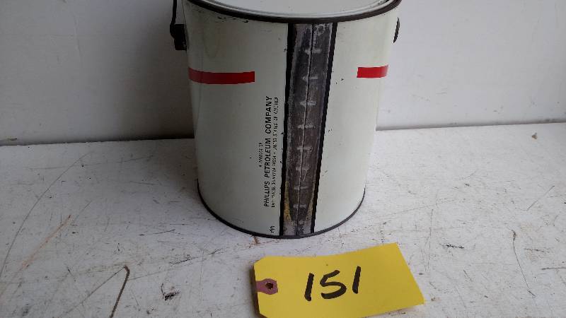lot 151 image: Phillips 66 7 lb. Grease Can, Feels...