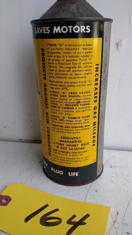 lot 164 image: Pyroil Gasoline Additive 1 Quart Ca...