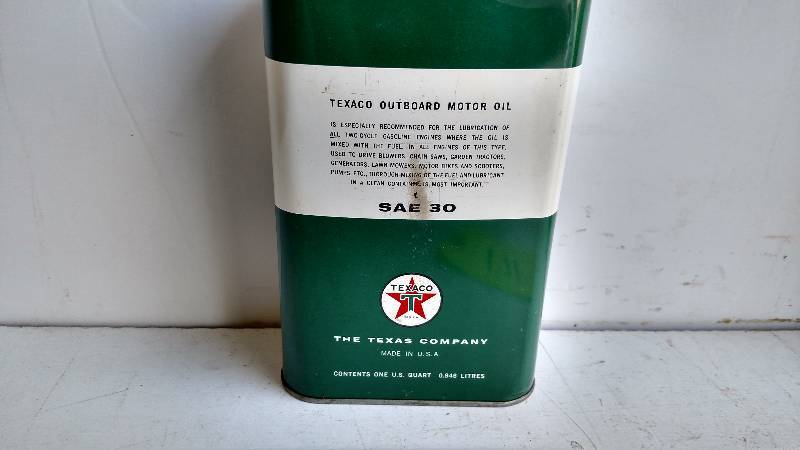 lot 171 image: Texaco Outboard Oil 1 Quart Can...