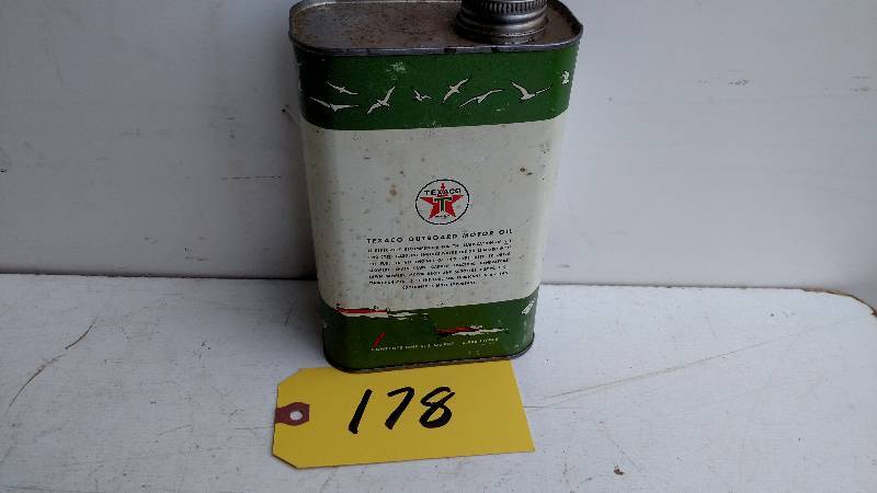 lot 178 image: Texaco Outboard Oil 1 Quart Can...
