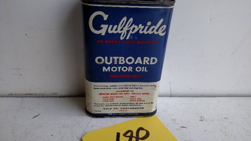 lot 180 image: Gulf Gulfpride Outboard Oil 1 Quart...
