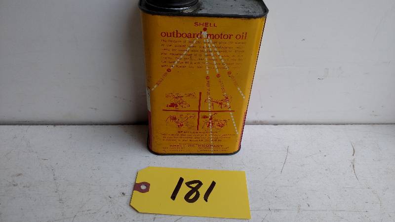 lot 181 image: Shell Outboard Oil 1 Quart Can, Par...