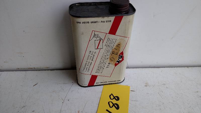 lot 188 image: D-X Sunray Outboard Oil 1 Quart Can...