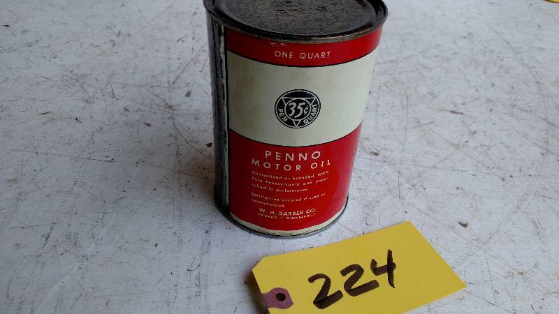 lot 224 image: Penno  Motor Oil 1 Quart Can...