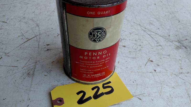 lot 225 image: Penno  Motor Oil 1 Quart Can...