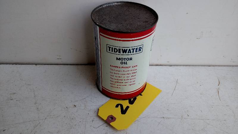 lot 229 image: Tidewater Motor Oil 1 Quart Can...