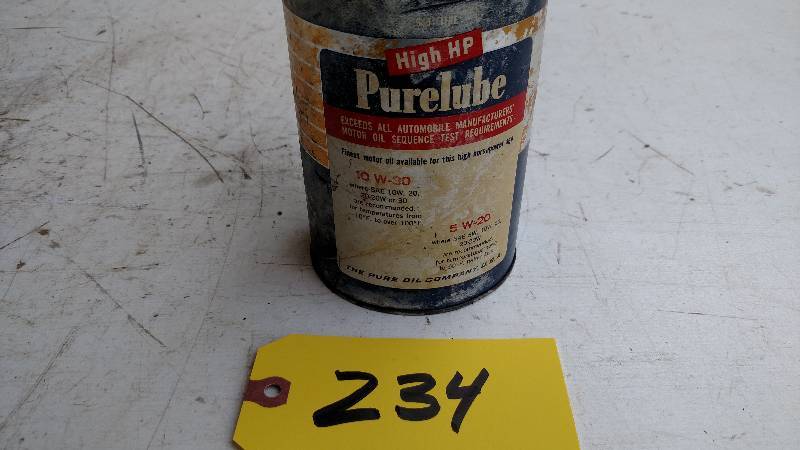 lot 234 image: Pure Purelube High HP Motor Oil 1 Q...