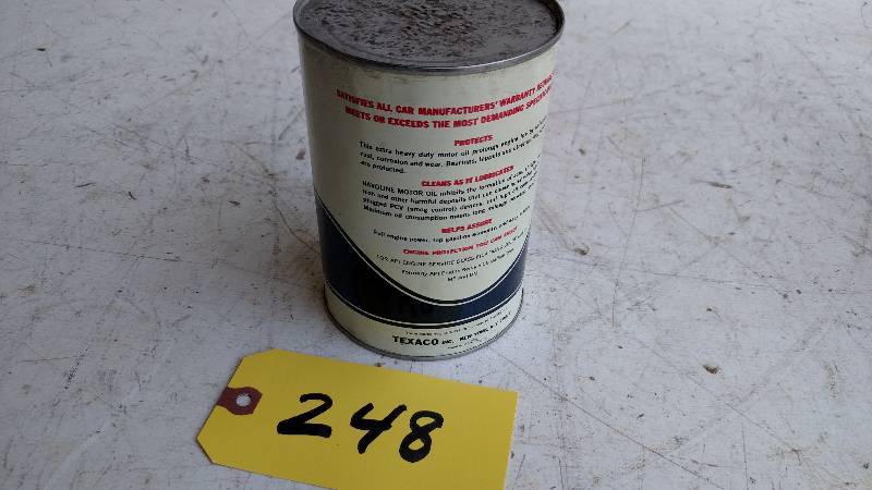 lot 248 image: Texaco Halvoline Motor Oil 1 Quart ...