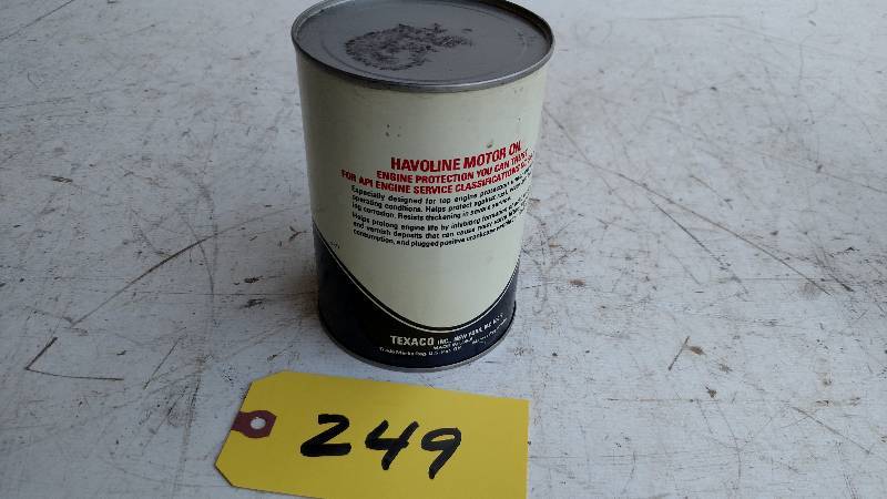 lot 249 image: Texaco Halvoline Motor Oil 1 Quart ...