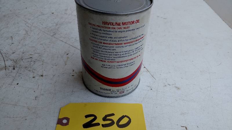lot 250 image: Texaco Halvoline Motor Oil 1 Quart ...