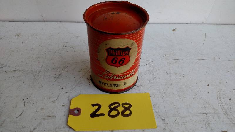 lot 288 image: Phillips 66 1 lb. Grease Can...