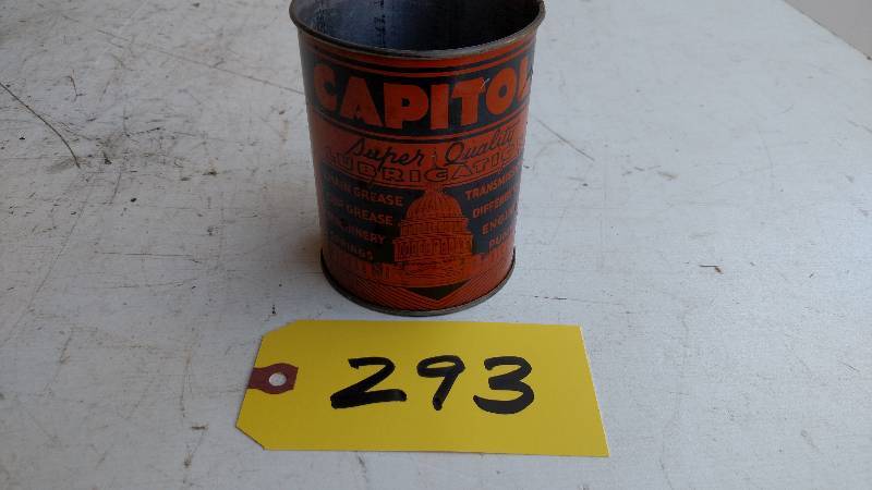 lot 293 image: Capitol 1 lb. Grease Can...