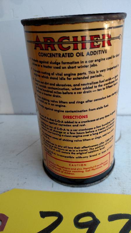 lot 297 image: Archer C-O-A (Crankcase Oil Additiv...