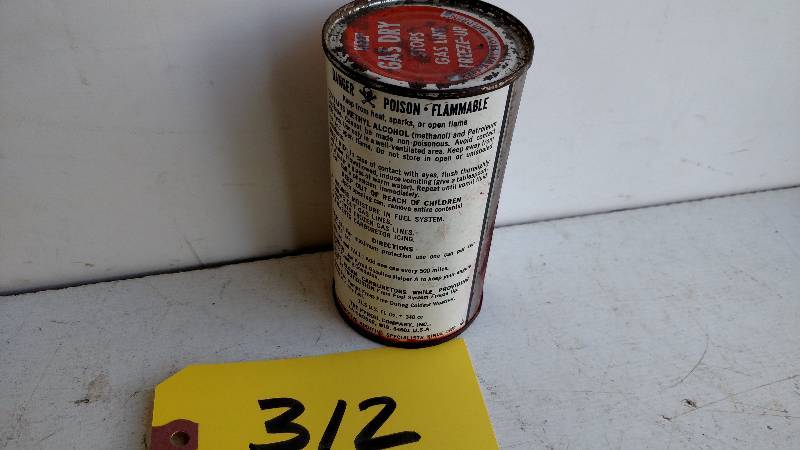 lot 312 image: Pyroil Gas Line antifreeze 11.5 oz....
