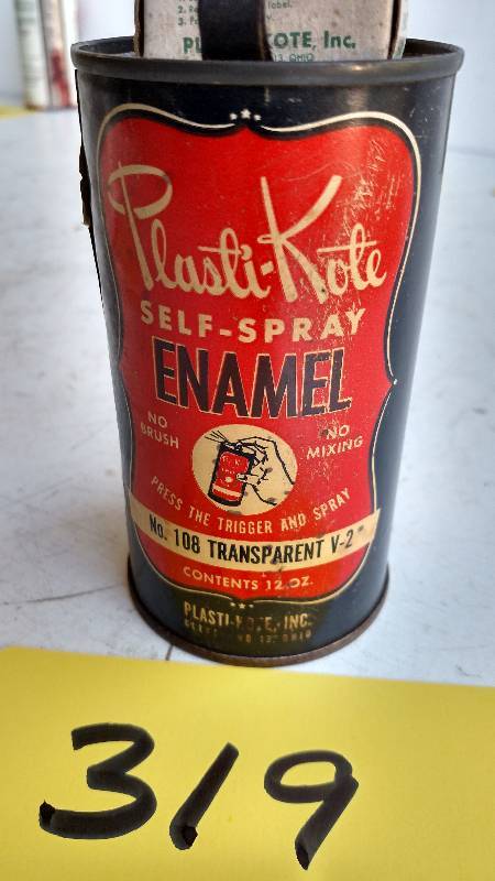 lot 319 image: Plastic-Kote Self Spraying Enamel 1...