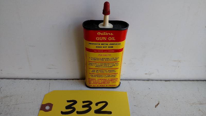 lot 332 image: Outers 445 Gun Oil 4 oz. Can...