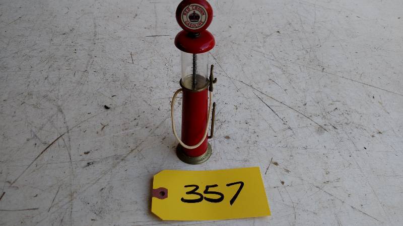 lot 357 image: Red Crown Gasoline Visible Gas Pump...